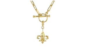 18kt Gold Over Sterling Fleur-De-Lis Charm