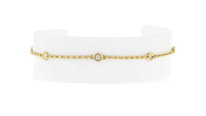 .25 ct. t.w. Bezel-Set Diamond Station Bracelet in 18kt Gold Over Sterling
