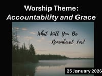 Worship for January 25, 2026