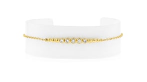 .25 ct. t.w. Lab-Grown Diamond Ball Bracelet in 18kt Gold Over Sterling