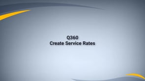 Create Service Rates