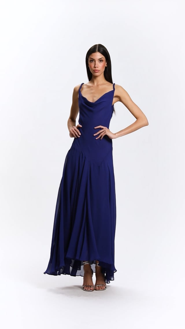 SARIKA MAXI SLIP DRESS in TWILIGHT BLUE | ALICE + OLIVIA