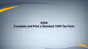 Complete and Print a Standard 1099 Tax Form