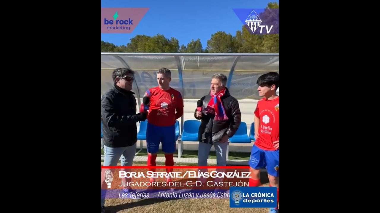 BORJA SERRATE Y ELÍAS GONZÁLEZ (Jugadores Castejón) CD Castejón 4-1 CD San Jorge / Jor. 17- 2ª Regional / Fuente: CD Castejón