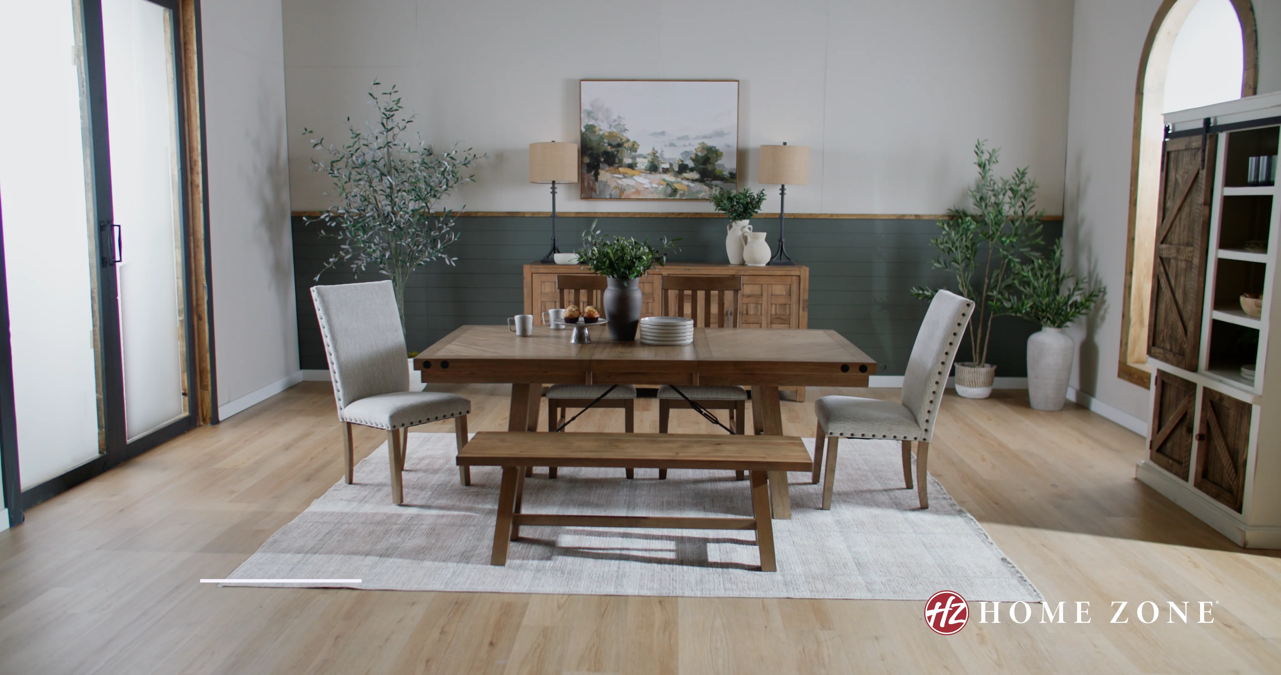 Iris II Light Hickory Dining Height Table & Chairs – Home Zone