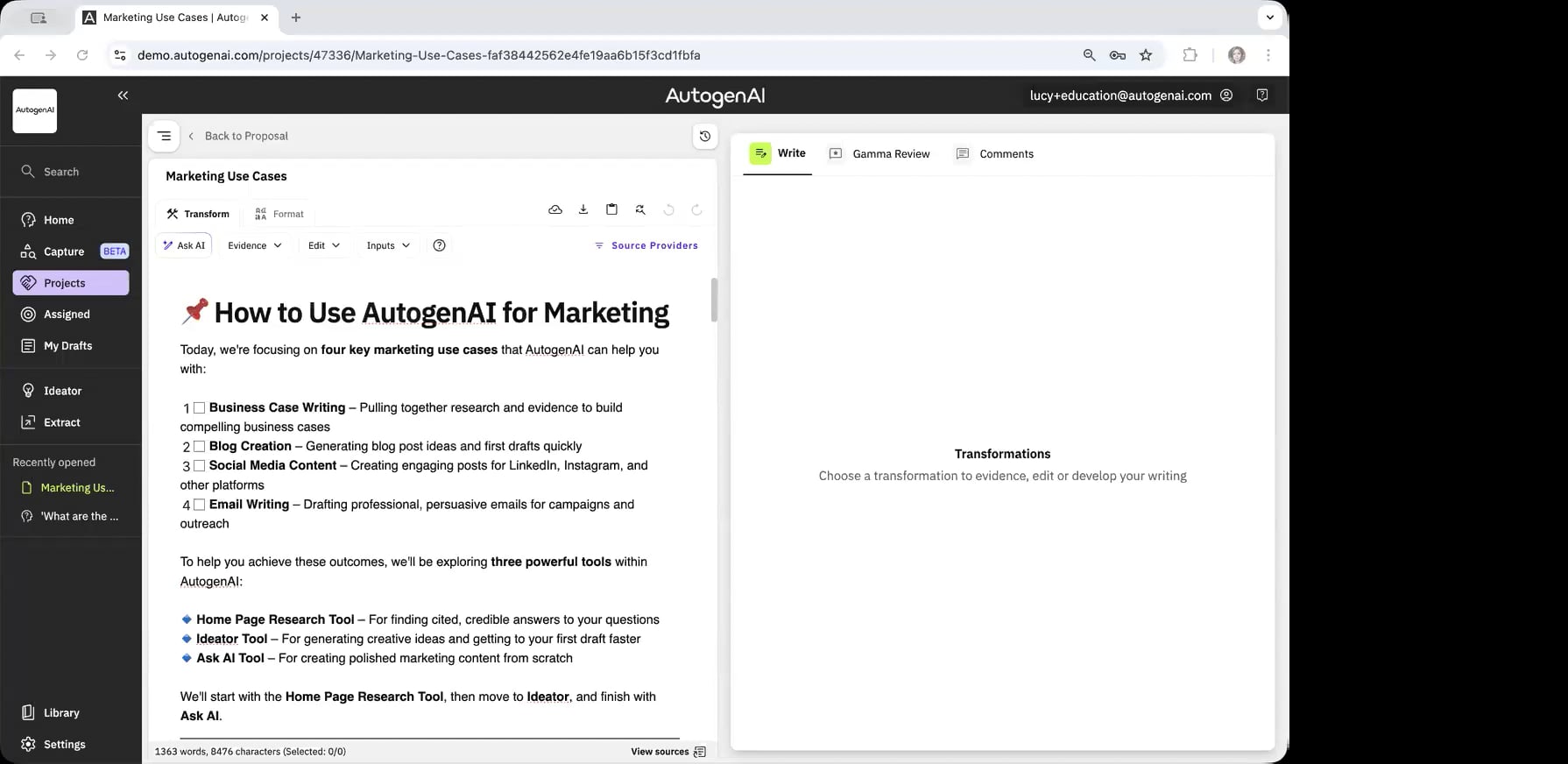 Marketing Magic with AutogenAI