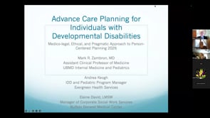 Advance Care Planning for Individuals With Developmental Disabilities