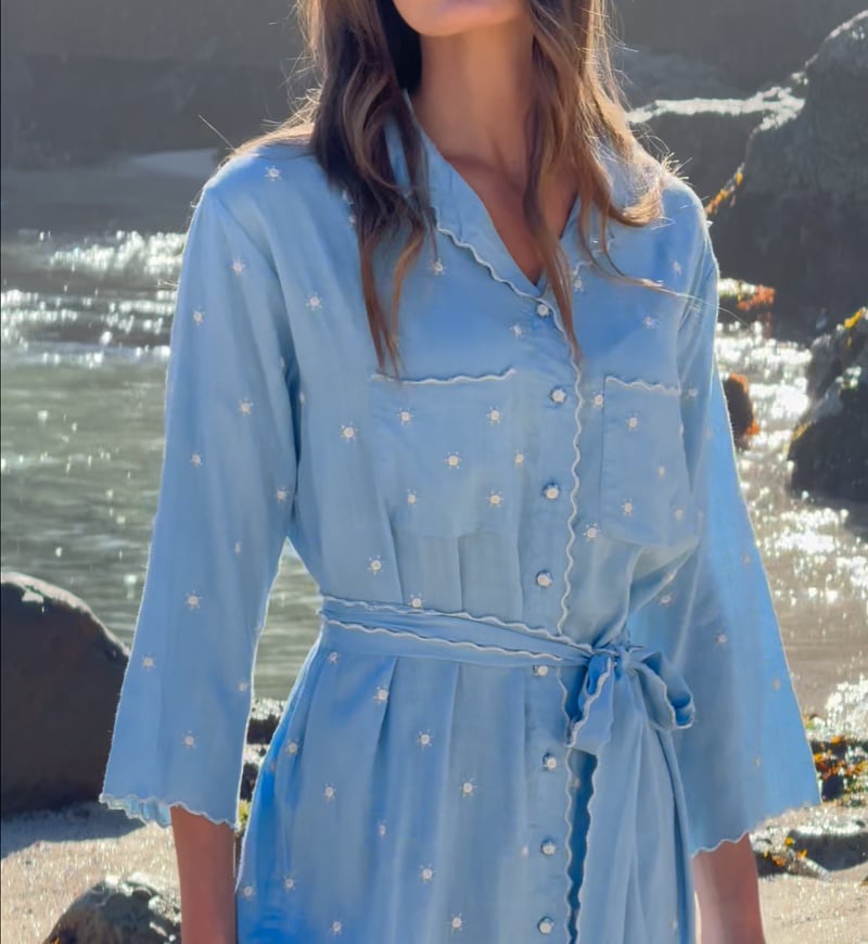 Vidéo: Robe Longue Ginna Bleue