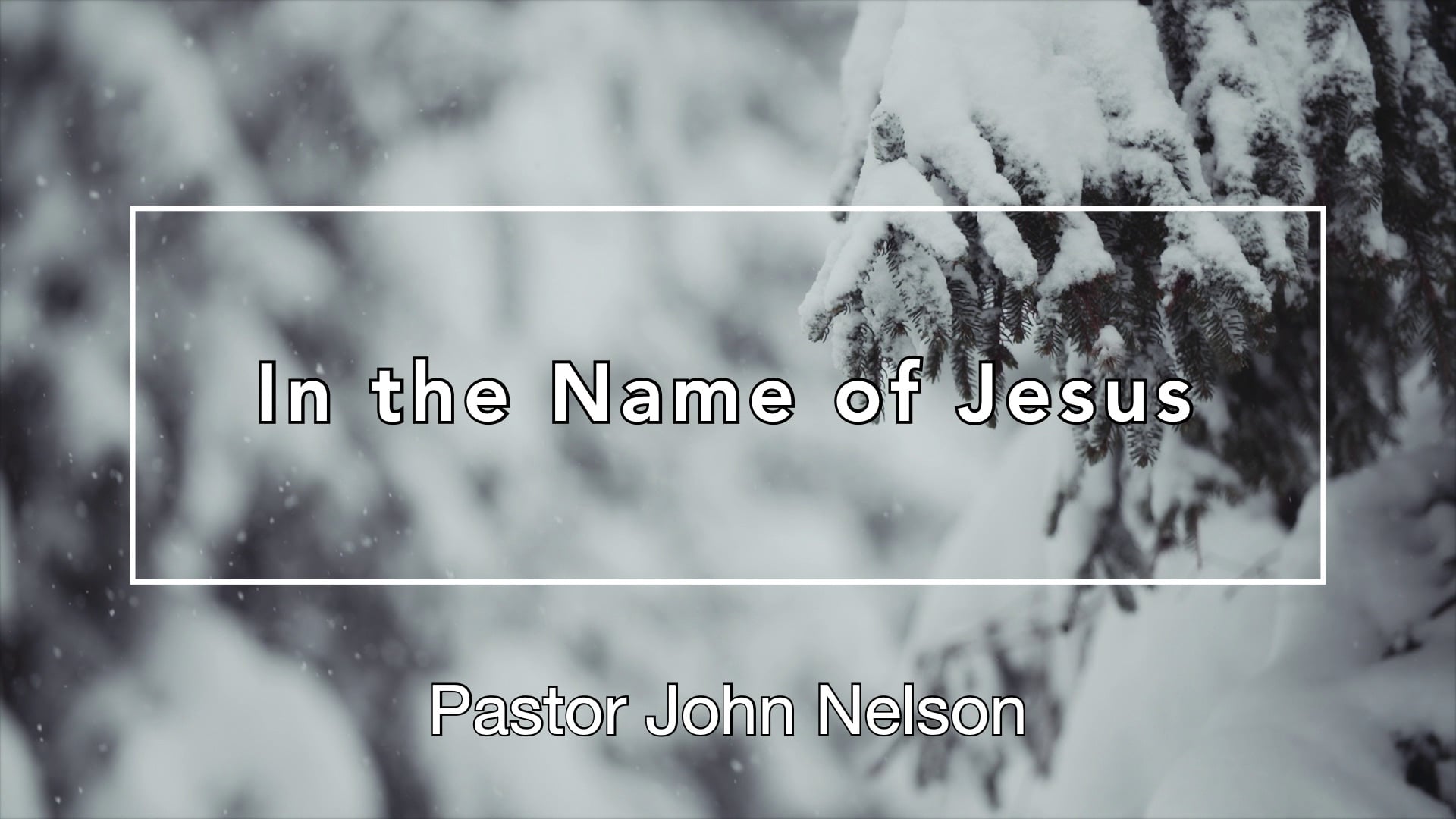 "In the Name of Jesus" 01/11/26
