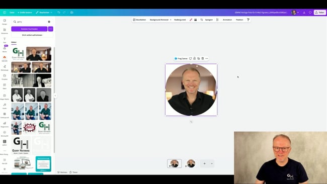 So erstellst Du ein rundes Profilbild für deine E-Mail Signatur mit Canva