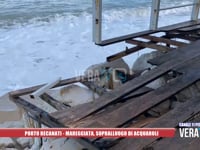 Porto Recanati - Mareggiata, sopralluogo di Acquaroli