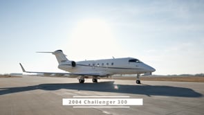 Challenger 300 business jet on the tarmac during aerial filming