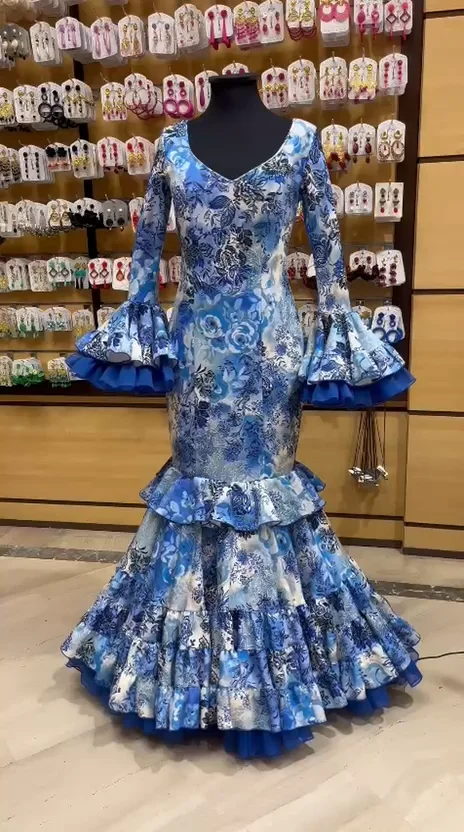 blue flamenco dress Esperanza Dress