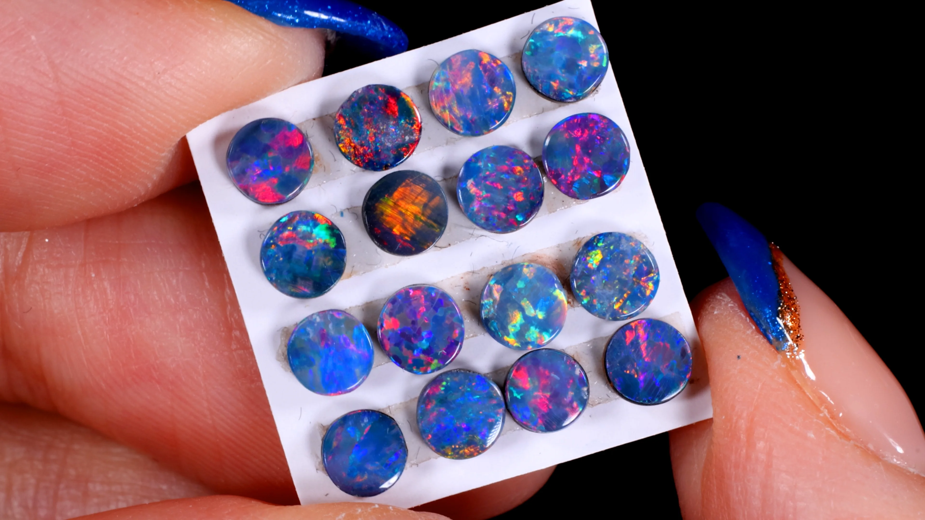 4mm Round Calibrated Opal Doublet Parcel 3.45ct | Opal Galaxy