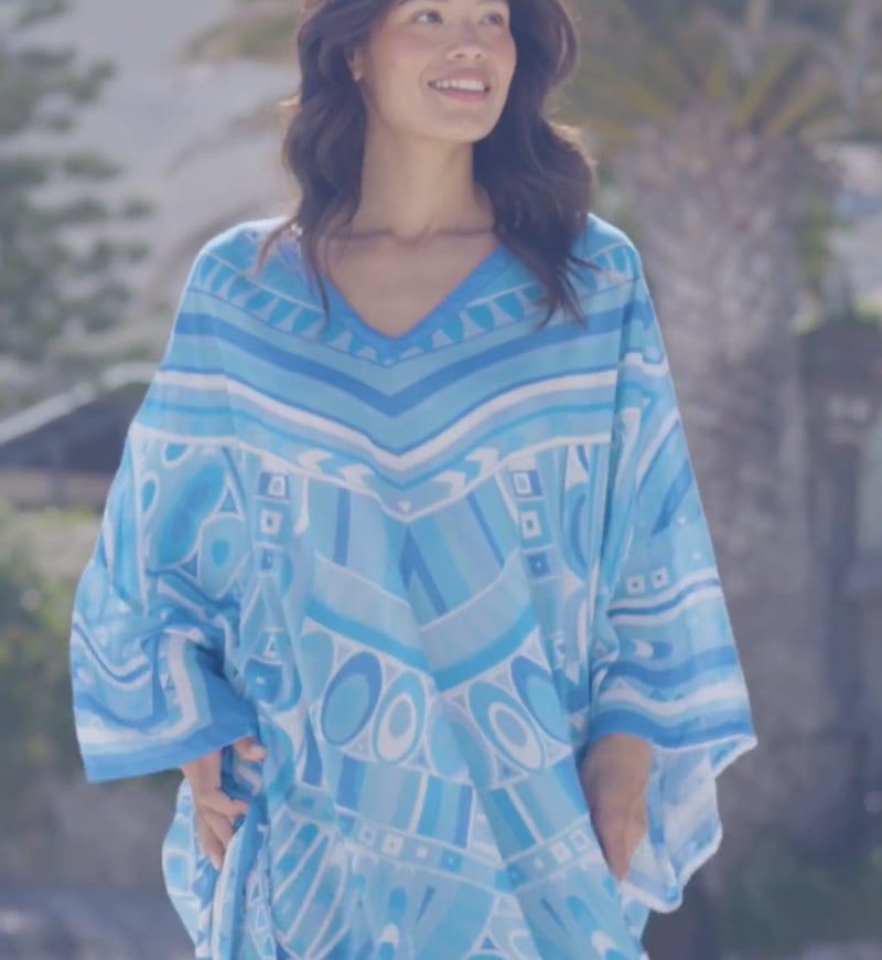 Vídeo: Cafetã Longo Brenda Azul