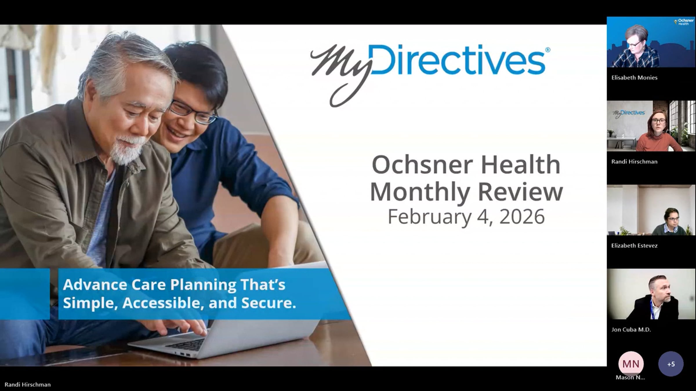 MyDirectives/Ochsner KPI Meeting 2/4/2026 | Videos & Movies on Vimeo