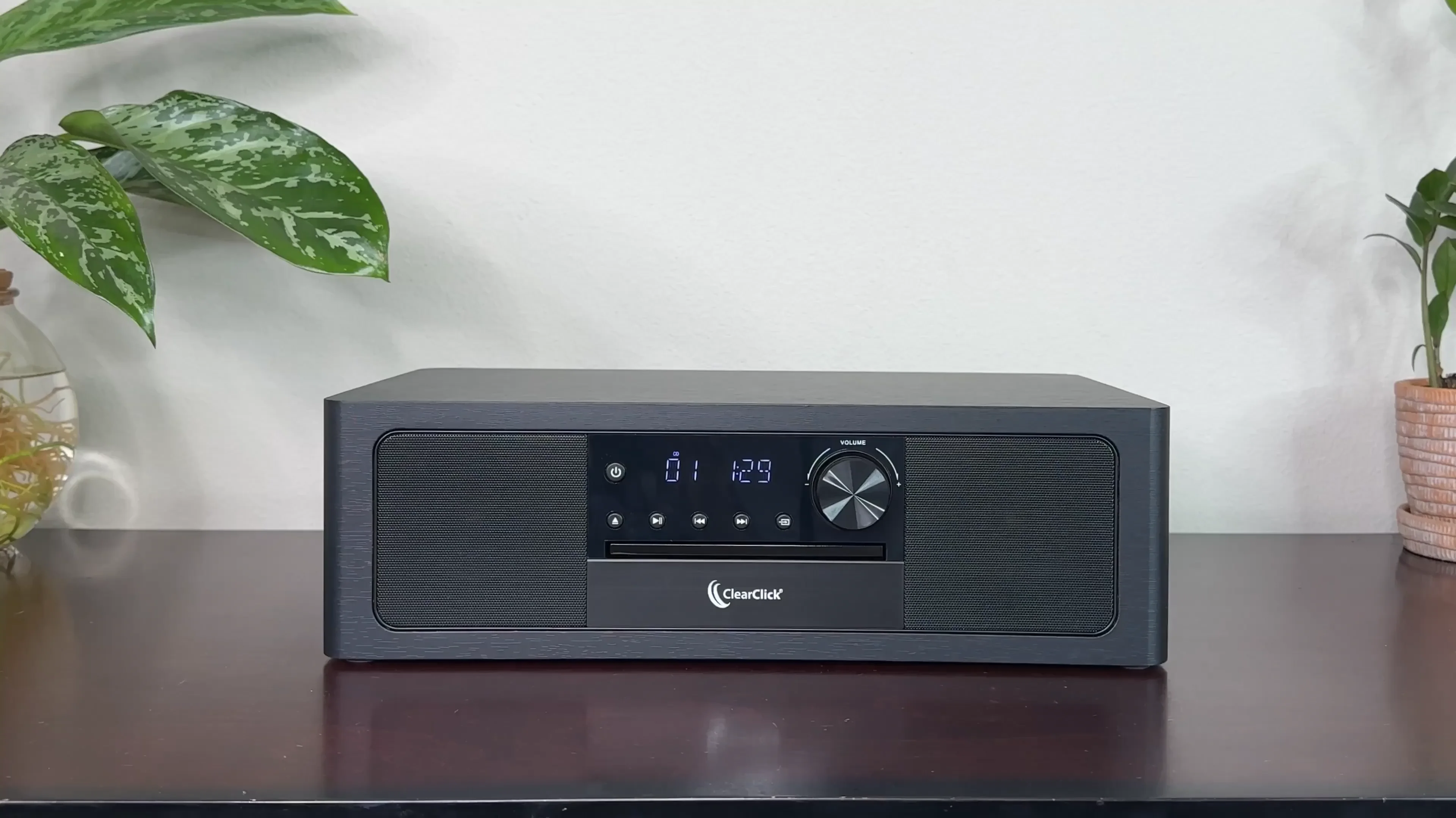 Stereo Shelf System | CD Player, Bluetooth, FM Radio, USB Playback