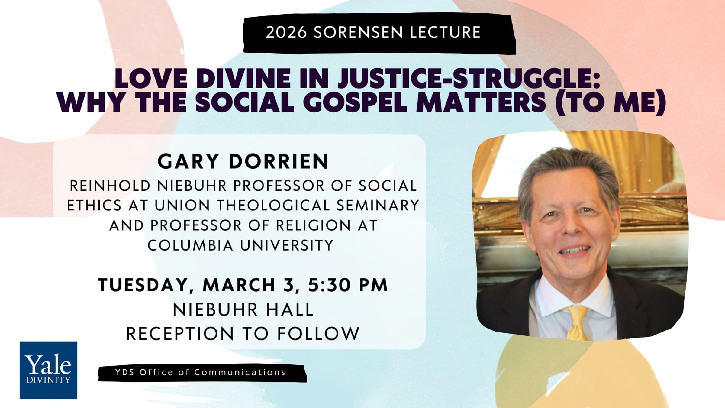 Sorensen Lecture 2026 - Gary Dorrien | Videos & Movies on Vimeo