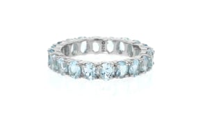 2.80 ct. t.w. Aquamarine Eternity Band in Sterling Silver