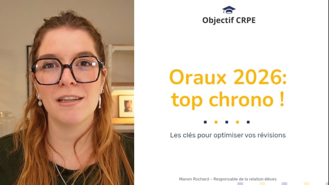 CRPE 2026 : top chrono pour les oraux !