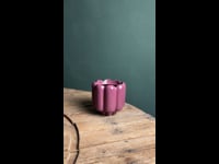 Retro Maceta Cerámica Esmaltada Magenta