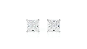 4.00 ct. t.w. Princess-Cut CZ Stud Earrings in 14kt White Gold