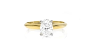 1.00 Carat Certified Diamond Solitaire Ring in 14kt Yellow Gold