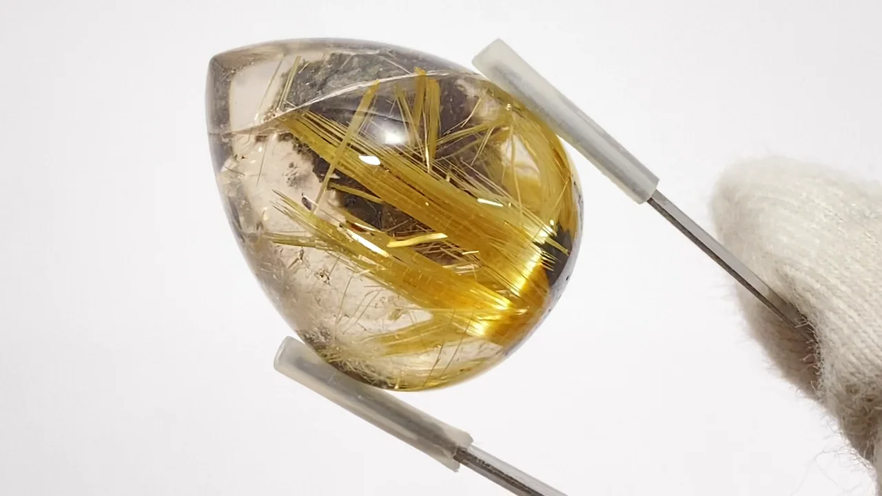 動画】【1点もの】ガーデンルチルクォーツ ルース 1個 NO.3 - 天然石