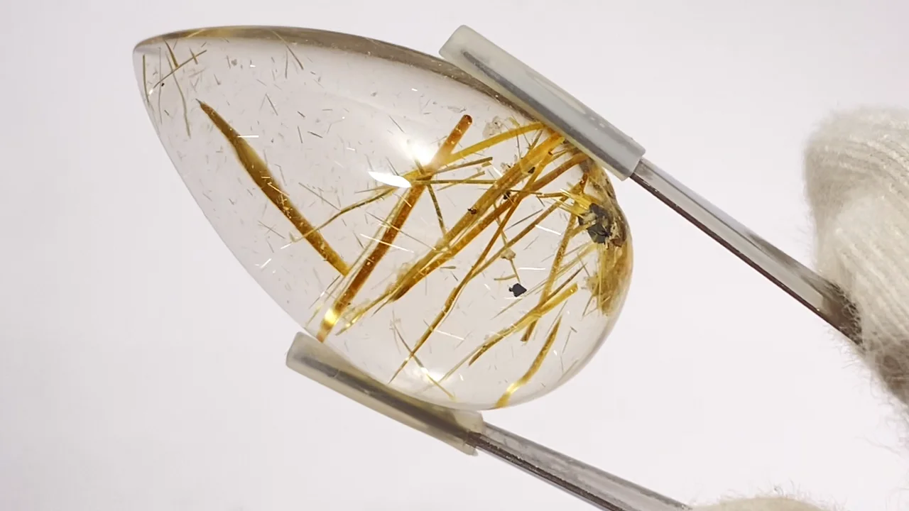 動画】【1点もの】ガーデンルチルクォーツ ルース 1個 NO.11 - 天然石