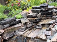 Outdoor Living with Stone Waterfall- Westchester NY