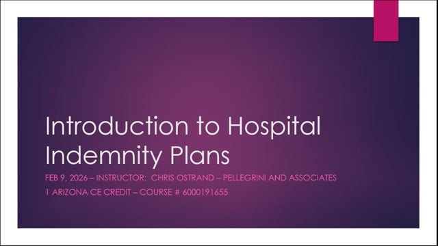 Introduction to Hospital Indemnity Plans