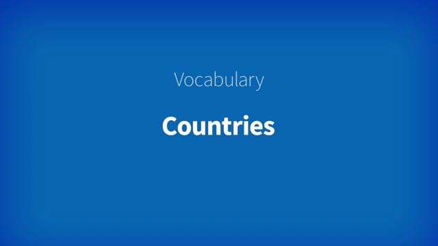 Vocabulary Tutorial - Country Names - Identify The Country