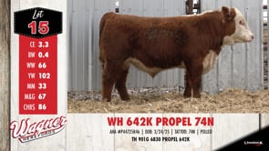 Lot #15 - WH 642K PROPEL 74N