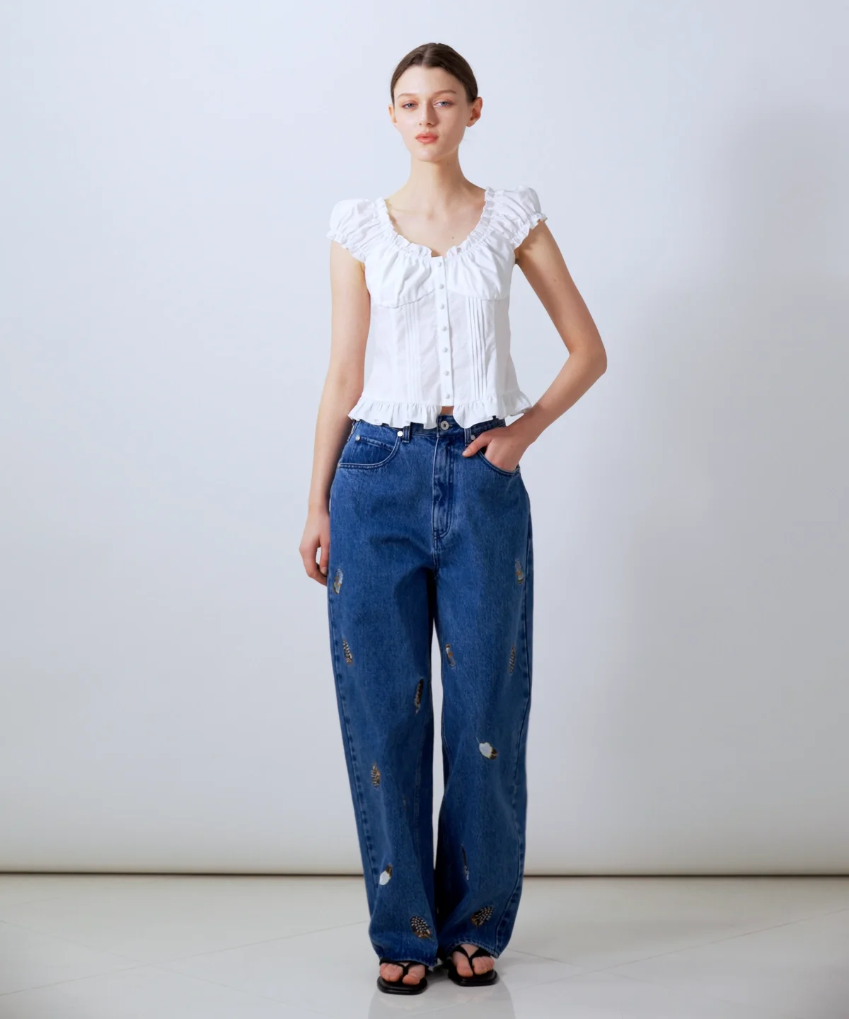DSC / シャーリングオフショルトップス TOPS Night STORE | ダブル