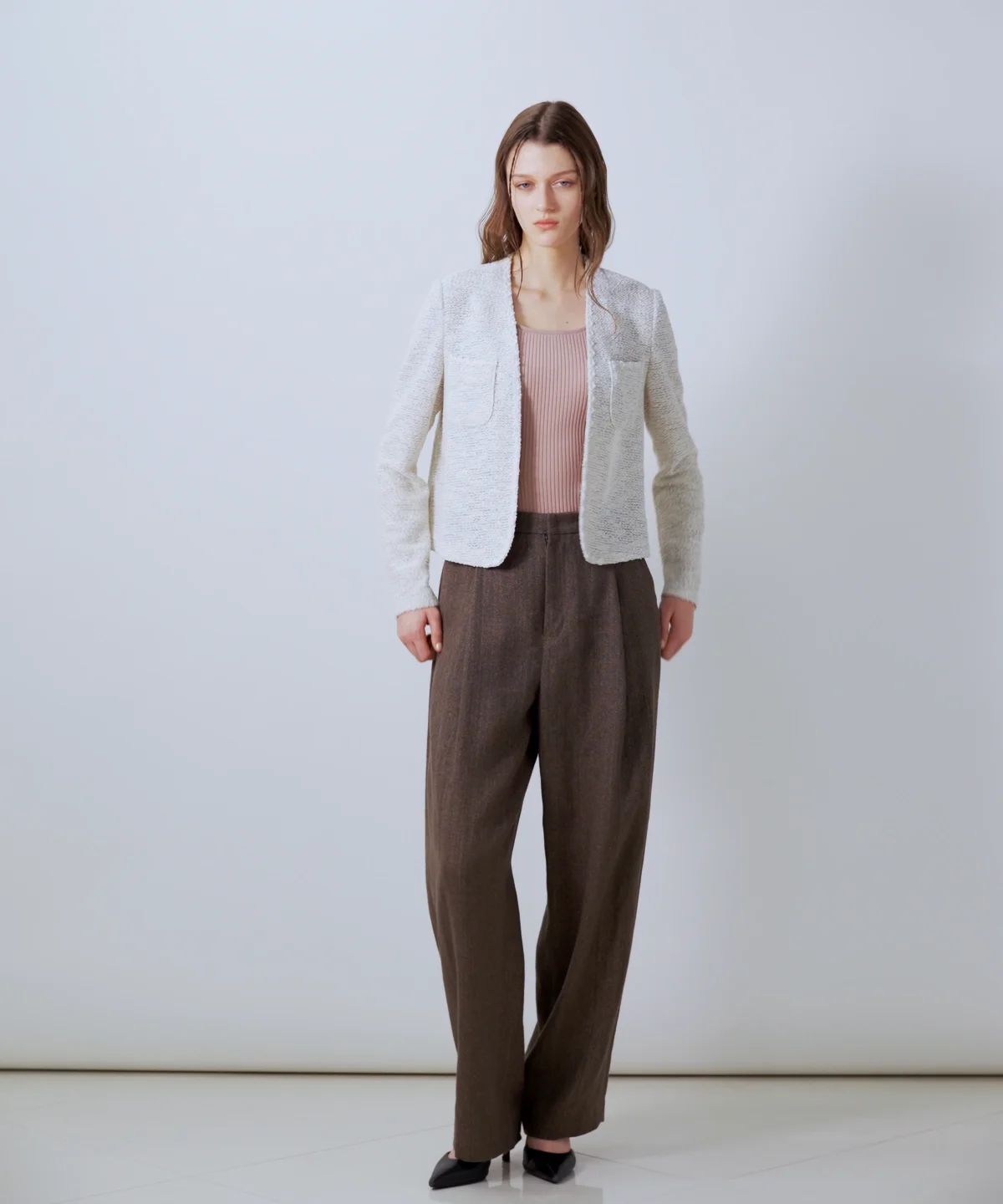 Sov. / メッシュ ノーカラージャケット OUTERS Night STORE | ダブル