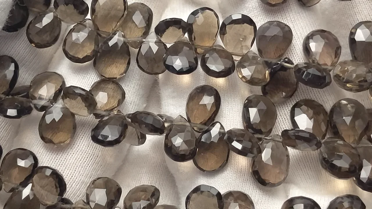 スモーキークォーツ （茶水晶）｜産地・ブラジル ペアシェイプ ブリオ