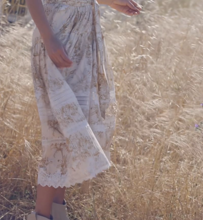 Vidéo: Robe Brita Beige Coton