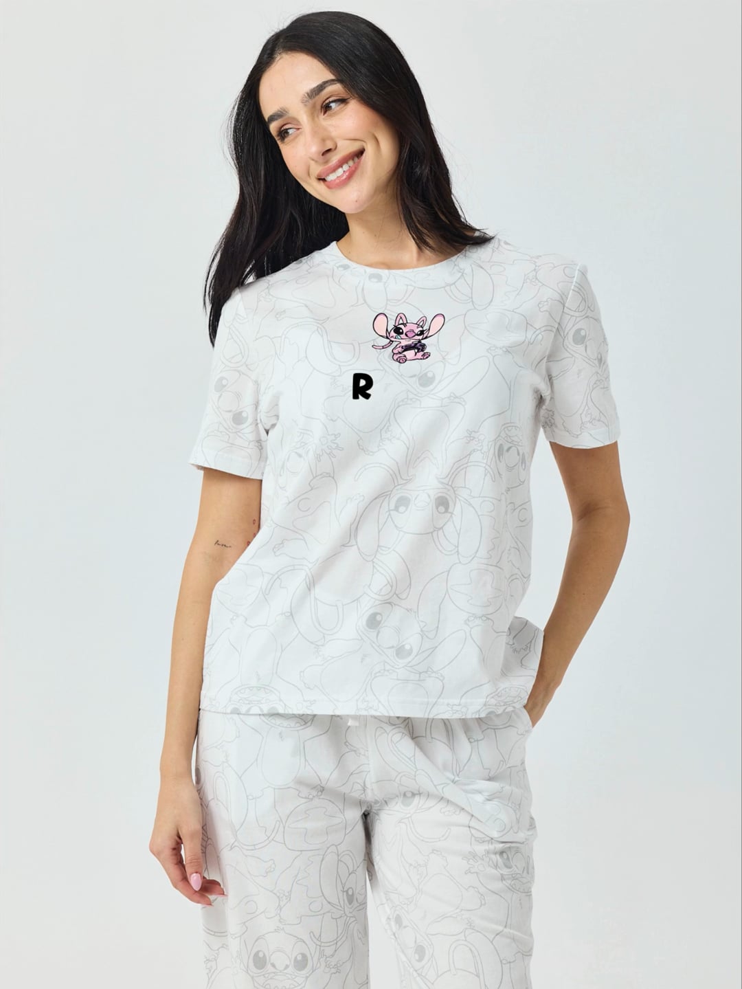 סט פיג’מה עם כיתוב אישי ANGEL