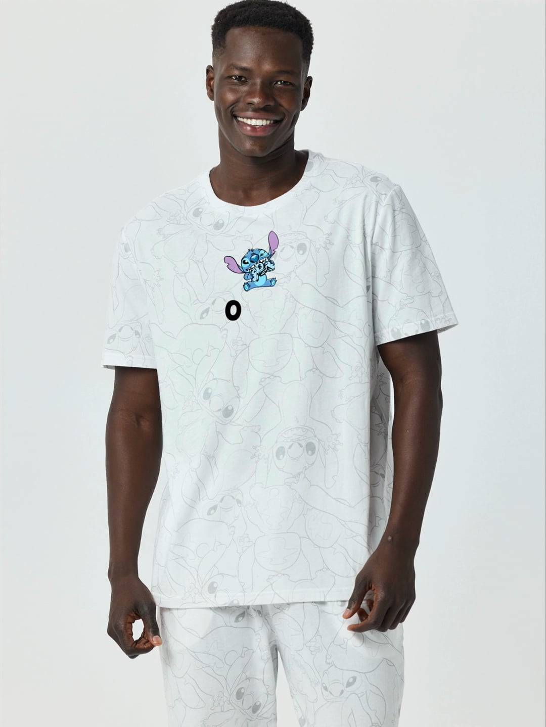 סט פיג’מה עם כיתוב אישי STITCH