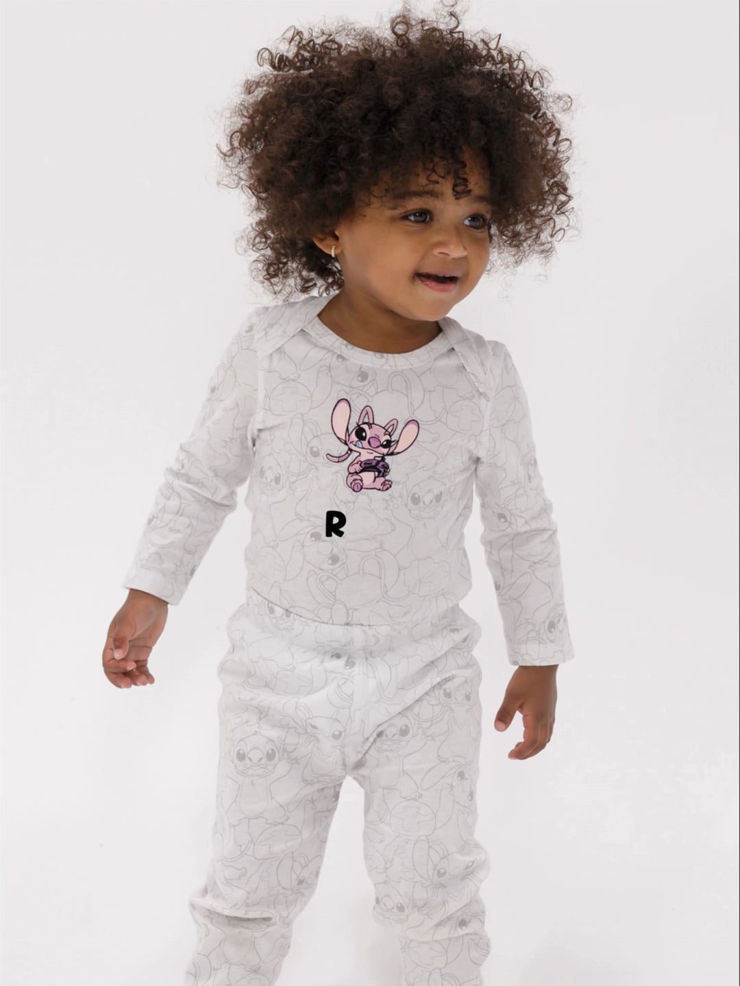 סט פיג’מה עם כיתוב אישי ANGEL