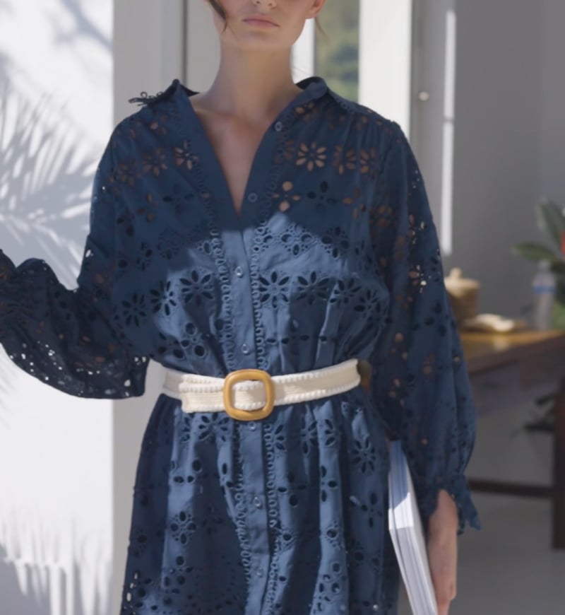 Vidéo: Robe Courte Nao Marine