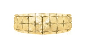 Italian 18kt Gold Over Sterling Square-Pattern Cuff Bracelet