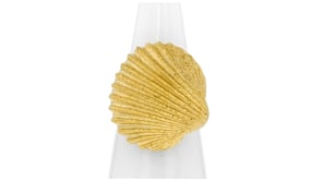 Italian 18kt Gold Over Sterling Seashell Ring