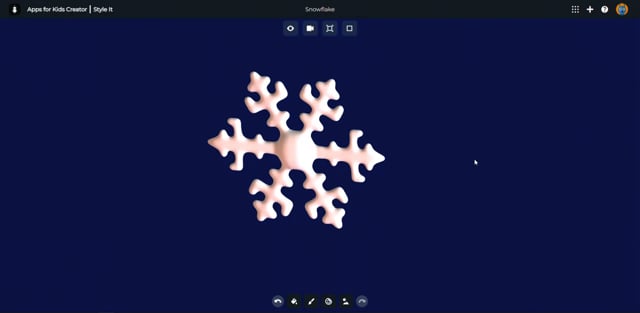 Shape and style a snowflake