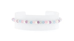 Multi-Gemstone Bead and 3-3.5mm Cultured Pearl Bracelet in 18kt Gold Over Sterling