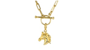 18kt Gold Over Sterling Horse Head Charm