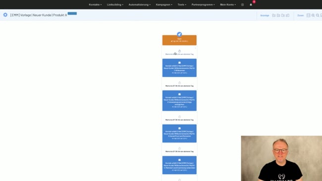KlickTipp Kampagnen-Vorlage importieren: 5-E-Mail-Willkommensserie für neue Kunden