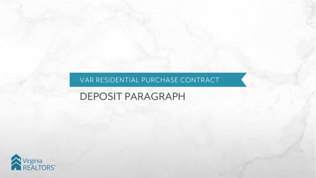 Section 2: Deposit