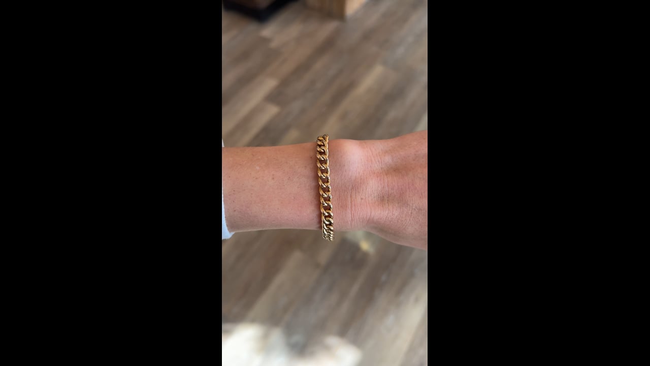 Antique Victorian Curb Link Bracelet 18K Rose Gold – Filigree Jewelers