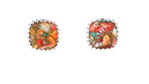 Turquoise Stud Earrings in Sterling Silver